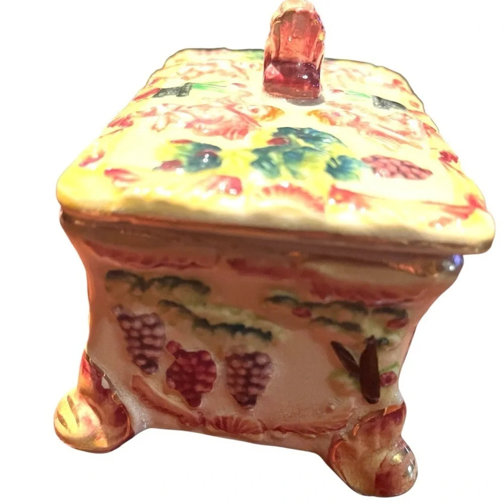 Occupied Japan Cherub Trinket Box